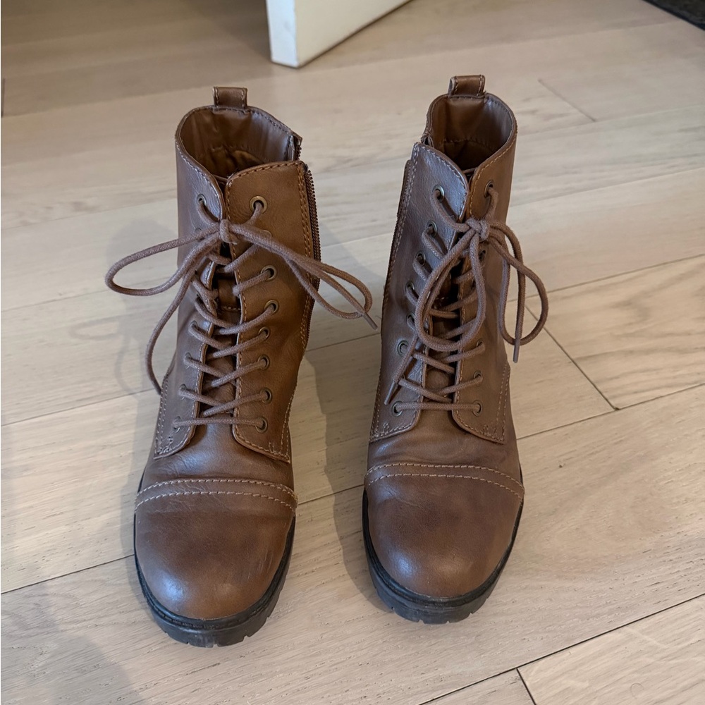 Universal Thread Cognac Combat Boots - image 1